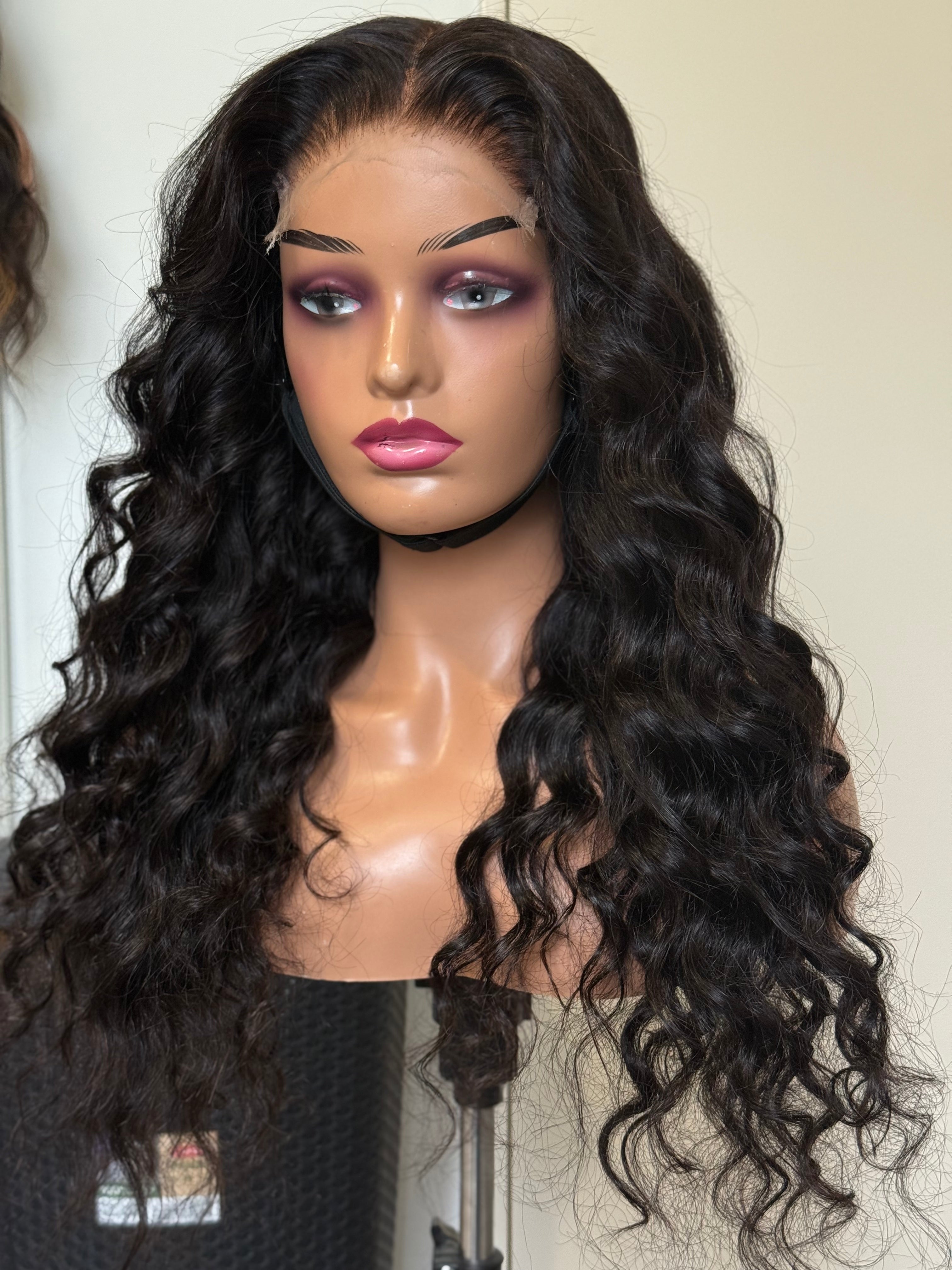 Virgin Hair Wig HD Glueless Long Deep Wave HD Lace Wig
