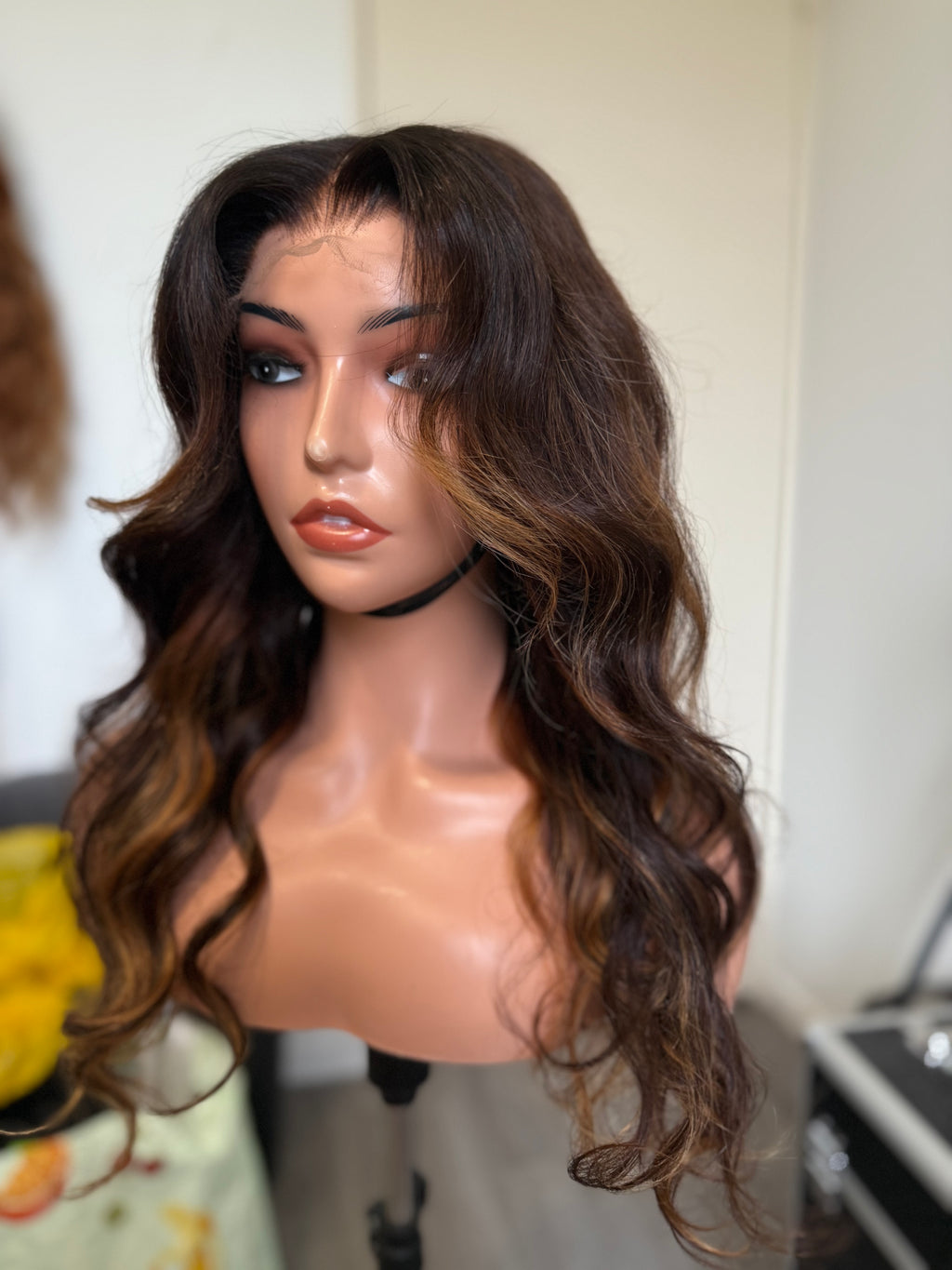 Virgin Hair Wig HD Glueless Highlight Body Wave HD Lace Wig