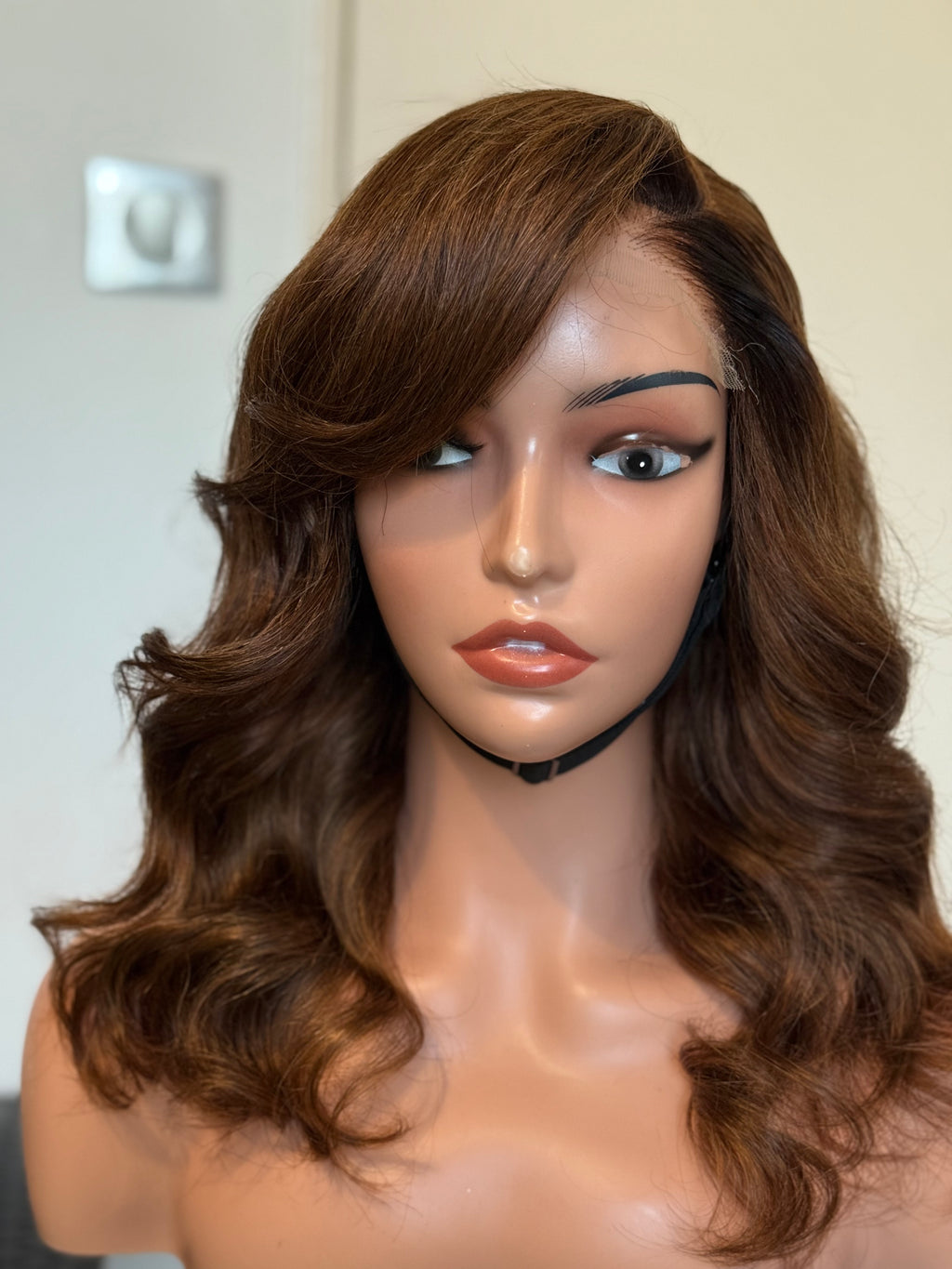 Virgin Hair Wig HD Glueless Dark Root Ombre Deep Curly Wig