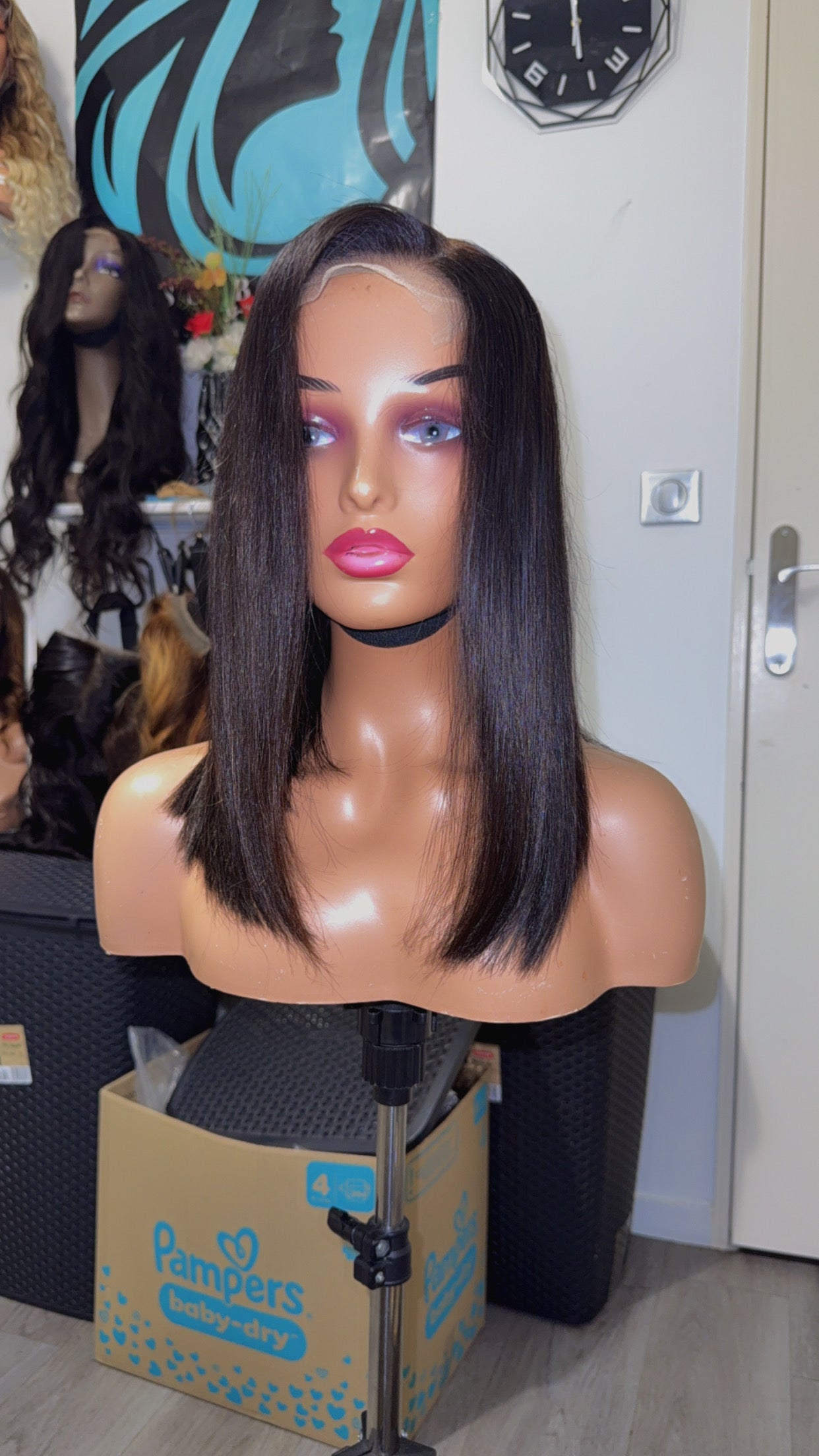 Virgin Hair Wig HD Glueless Straight Long Bob HD Lace Wig